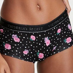 VS Floral Cotton Boyshorts Polka Dots NWT